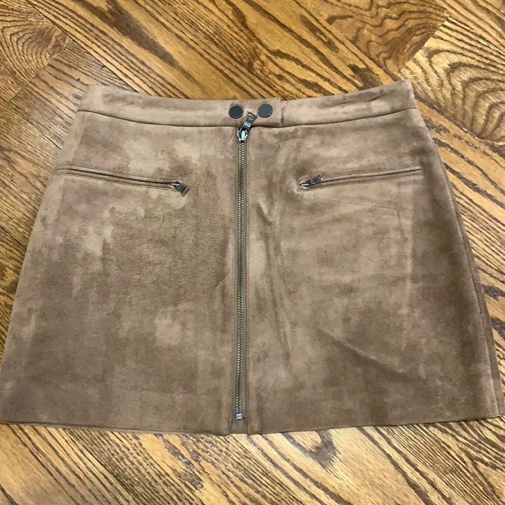 NWOT BCBGMAXAZRIA Suede Skirt